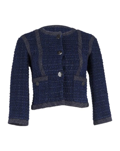 Chanel Abendjacke aus marineblauem Baumwollstoff