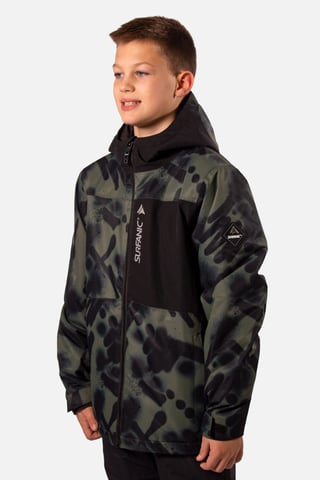 Misfit Vandal Print Jacket Dark Khaki