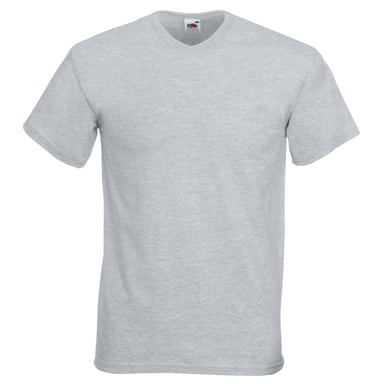 Fruit Of The Loom Valueweight T-shirt für Männer mit V-Ausschnitt, kurzärmlig (Grau meliert)