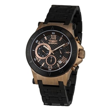 Bobroff Herrenuhr Quartz Schwarz