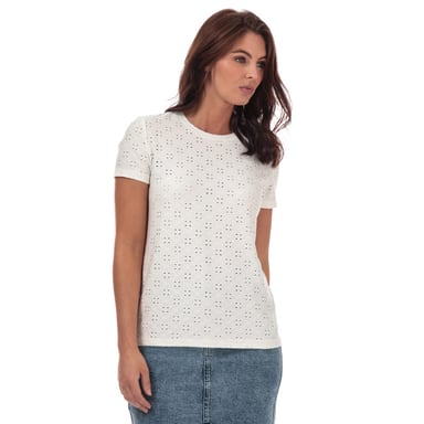 T-Shirt Cathinka Jacqueline de Yong Pour Femme en Blanc