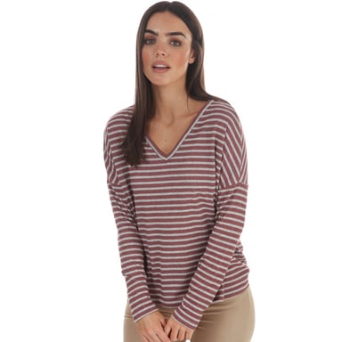 Top Harlow LS Tonsy Jacqueline de Yong Pour Femme en Rose