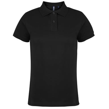 Asquith & Fox Damen/Damen Einfaches Kurzarm-Poloshirt (Schwarz)