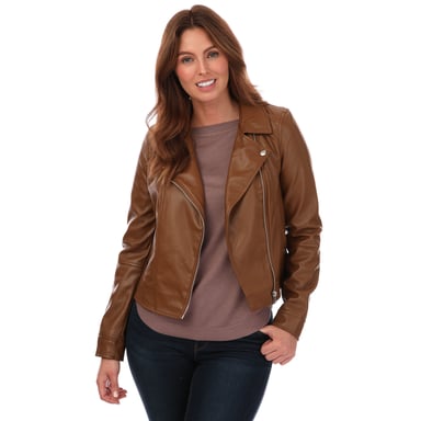 Veste Bella Annabel simili Vero Moda Pour Femme en Cognac