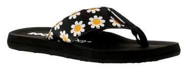 Tongs Adios Daisy Fields Rocket Dog Pour Femme en Noir