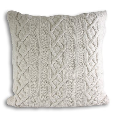 Paoletti Aran Cable Knit Cushion