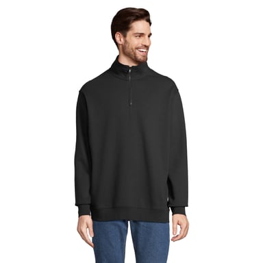 SOLS - "Conrad" Sweatshirt mit kurzem Reißverschluss für Herren/Damen Unisex (Schwarz)