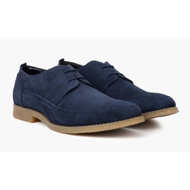Redfoot Gobi Navy Suede Derby Shoe