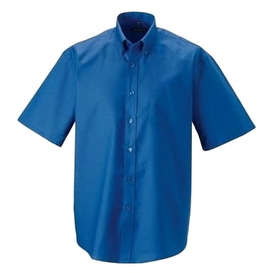 Russell Collection Herren-Kurzarmhemd aus pflegeleichtem Oxford (Oxford Blue)