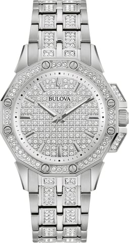 Bulova Octava Silber Damen Armbanduhr 96L305