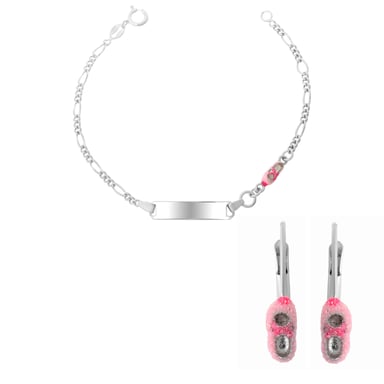 Orphelia 'Megane' Kinder-Set aus 925er Sterlingsilber: Armband + Ohrringe - Silber SET-7136