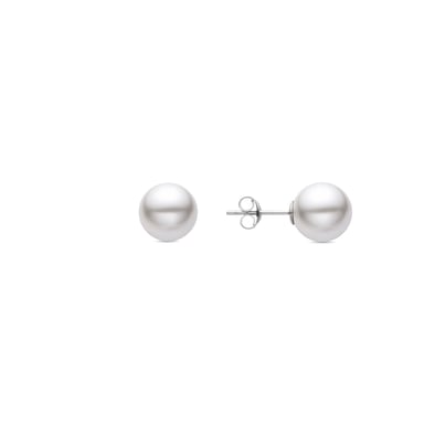 Luxenter 925 Sterling Silber Ohrringe mit rhodinierten weißen Perlen - Mayhi