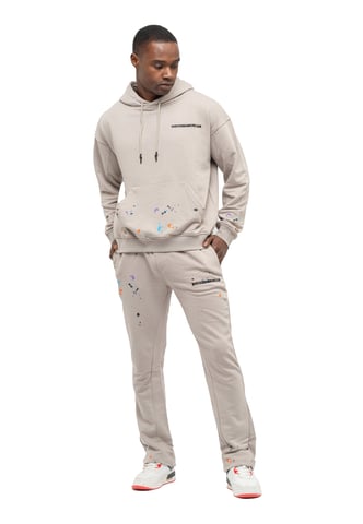 Tom Barron Herren-Trainingsanzug-Set Paint Splatter in Oversize