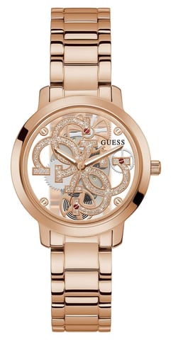 Guess Quattro Clear roségold Damen Armbanduhr GW0300L3