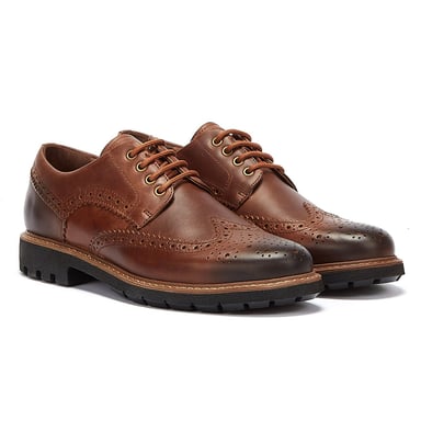 Clarks Batcombe Wing Mens Dark Tan Schuhe
