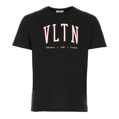 Valentino VLTN Print College Logo T-Shirt in Schwarz