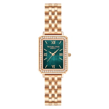 Victoria Hyde Westminster Rose Gold Grün Diamant Detail Damenuhr