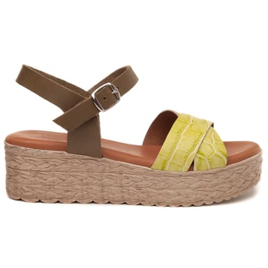 Platform sandal Montevita in Green