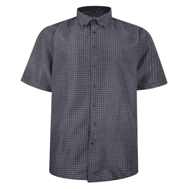 Men's Fitzgerald London Short Sleeve Shirt Plus Size with Trendy Sandy Circles Design