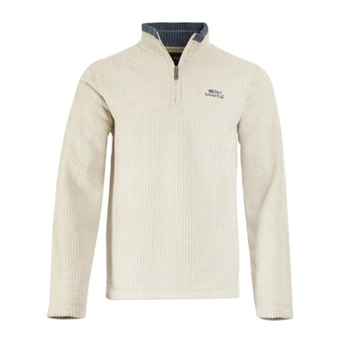Weird Fish - "Newark" Fleece-Oberteil mit kurzem Reißverschluss für Herren (Ecru)