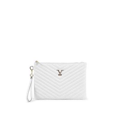 19V69 Italia Damen Clutch Weiß V613 52 SAUVAGE BIANCO