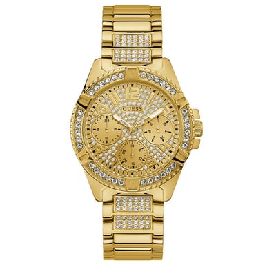 Guess W1156L2 Damen Gold Uhr mit Kristallen