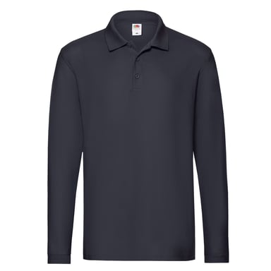 Fruit of the Loom - "Premium" Poloshirt für Herren Langärmlig (Marineblau)