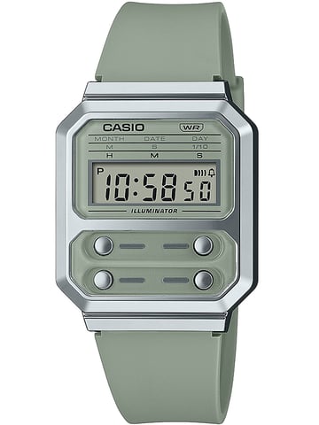 Casio Casio Collection Vintage Grün Unisex Armbanduhr A100WEF-3AEF