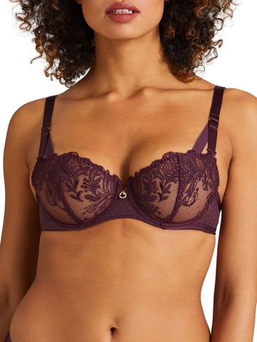 Femme Passion Half Cup Bra Wineberry