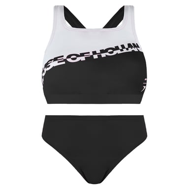 Speedo bedrucktes Haus von Holland Blackwhite Frauen Zwei Stücke Badeanzug 8 121933503