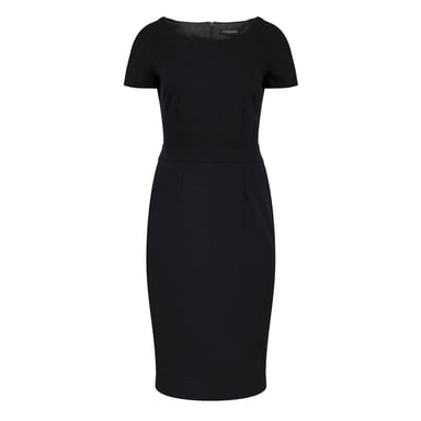 Schwarzes Kleid mit Kapuzenärmeln Punto