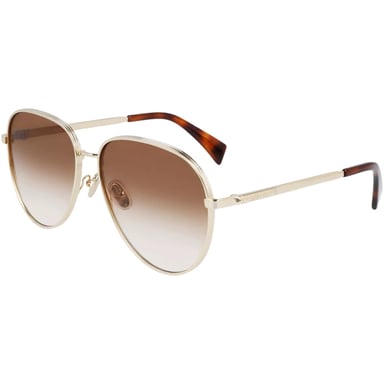 Lanvin Gold Sonnenbrille mit braunem Farbverlaufsglas