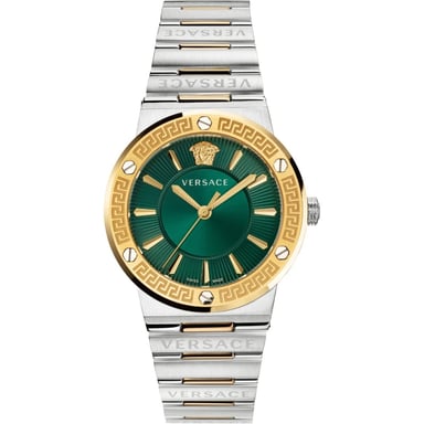 Versace VELW00720 Greca Logo zweifarbig grün Damenuhr
