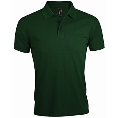 SOLs Mens Prime Pique Plain Kurzarm-Poloshirt (flaschengrün)