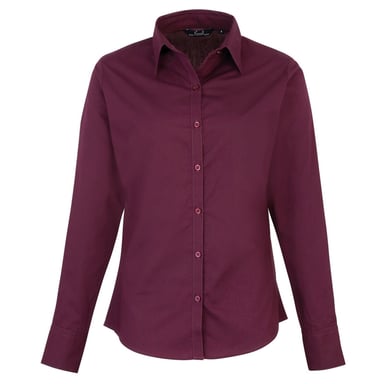 Premier - Bluse für Damen Langärmlig (Aubergine)