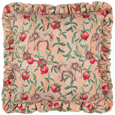 Wylder Tropics Okara Elephant Printed Ruffle Polyester Filled Cushion