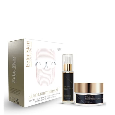 Masque LED 3 couleurs + Sérum Or 24 carats 60 ml + Hydratant Or 24 carats 50 ml
