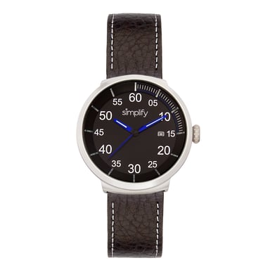 Simplify The 7100 Lederarmbanduhr mit Datum