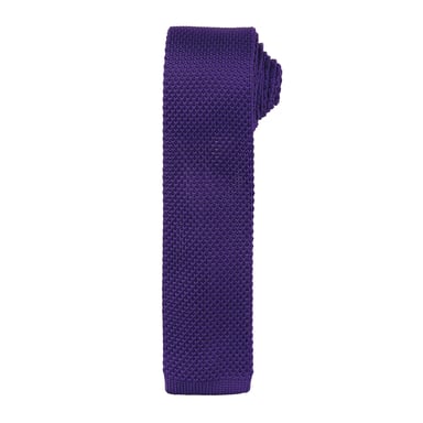 Premier Mens Slim Textured Knit Effect Krawatte (Lila)