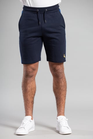 Navy Cotton Blend Jogger Short