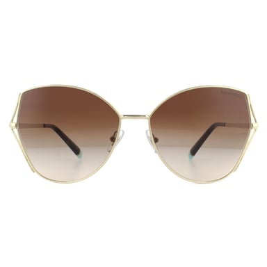 Tiffany Sonnenbrille TF3072 60213B Blassgold Braun Verlauf