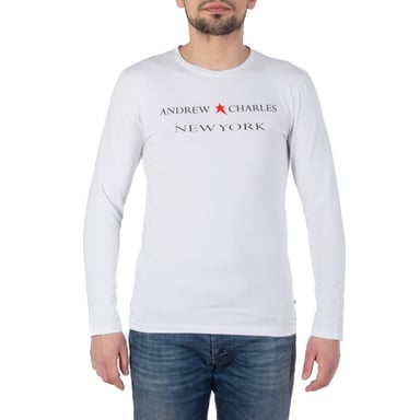 Andrew Charles von Andy Hilfiger Herren LS T-Shirt TS160 031002 Selma Weiß