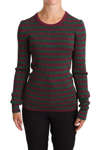 Gestreifter Rundhals-Pullover
