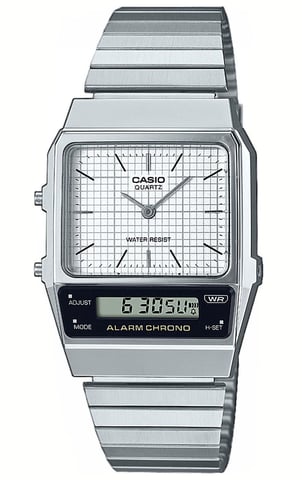 Casio Kollektion Vintage Herren Silberuhr AQ-800E-7AEF