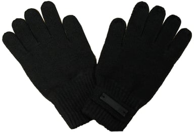 Puma – Gestrickte schwarze Damenhandschuhe