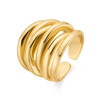 Luxenter Ring, veredelt mit 18 Karat Gelbgold - Vermixi