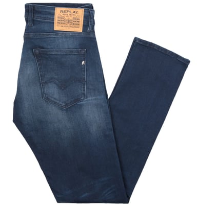 Replay Grover Power Stretch Straight Fit Jeans - Dark Indigo