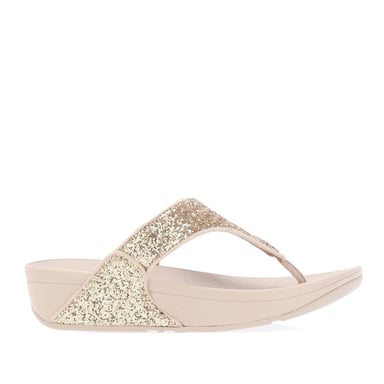 Damen Fit Flop Lulu Glitter Zehenstegsandalen in Gold