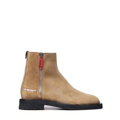 Herren Off-White Wildleder-Sohle Ankle Boots in Weiß