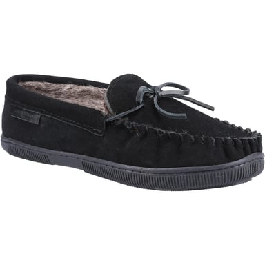 Hush Puppies Herren Ace Wildleder Hausschuhe (Schwarz)